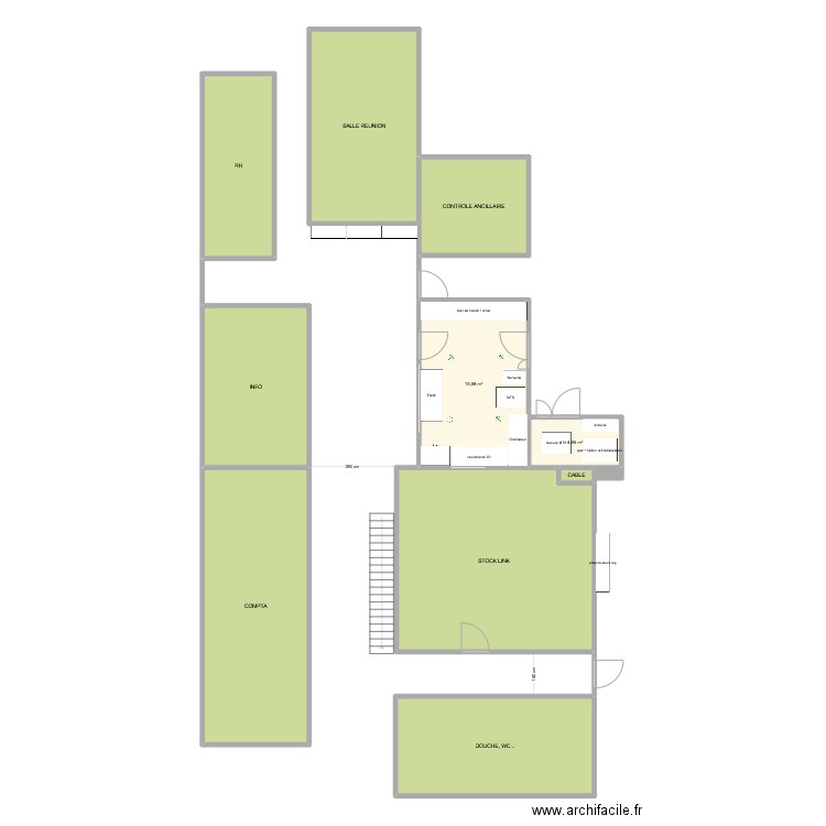 plan actuel. Plan de 10 pièces et 187 m2