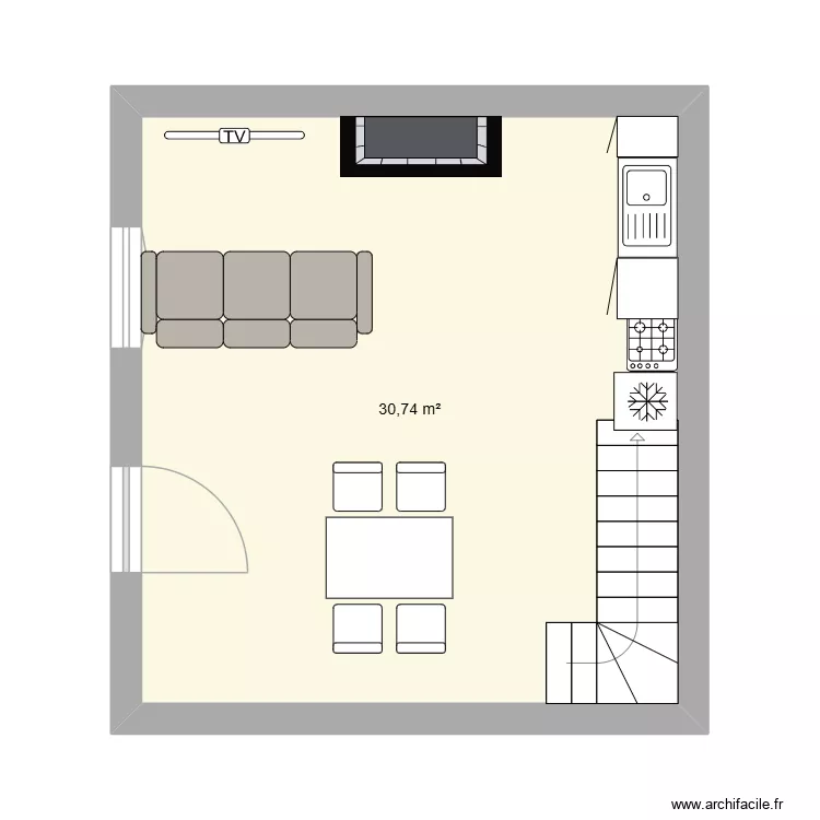 Logement 1 RDC. Plan de 1 et 31 m² Logement 1 RDC. Plan de 1 et 31 m²