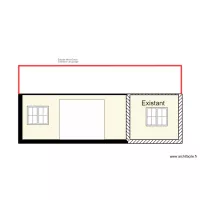Fa&ccedil;ade nord Ouest extention de garage