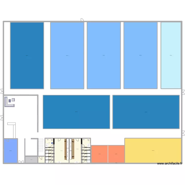 vestiaire padel. Plan de 