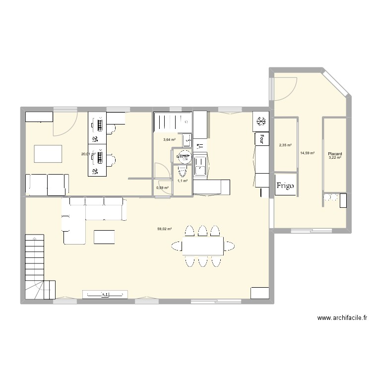 maison Eyguieres finale sans wc bureau. Plan de 22 pièces et 210 m2