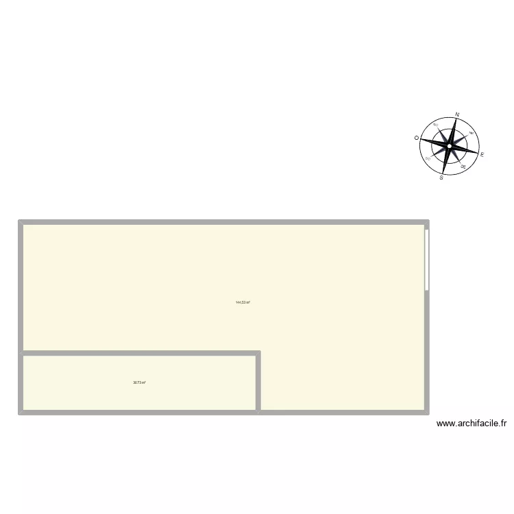 NIVET S/SOL. Plan de 2  et 175 m²