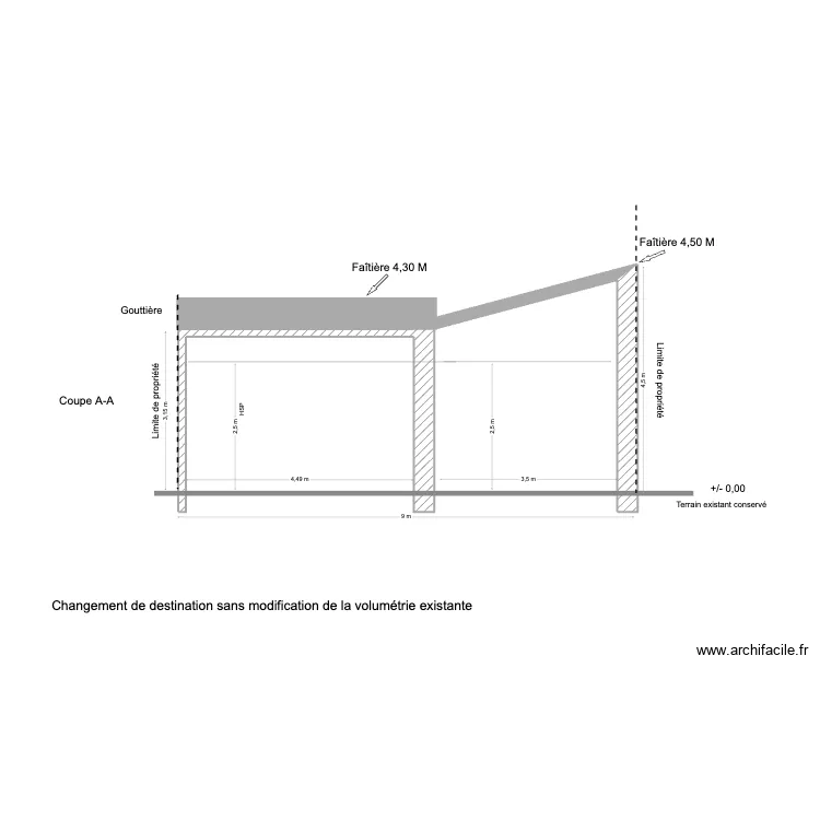 plan coupe garage. Plan de 