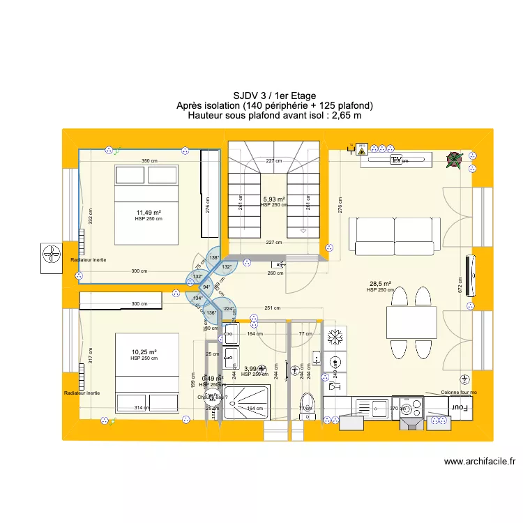 SJDV3 1 etage V2 (avec sdb). Plan de 