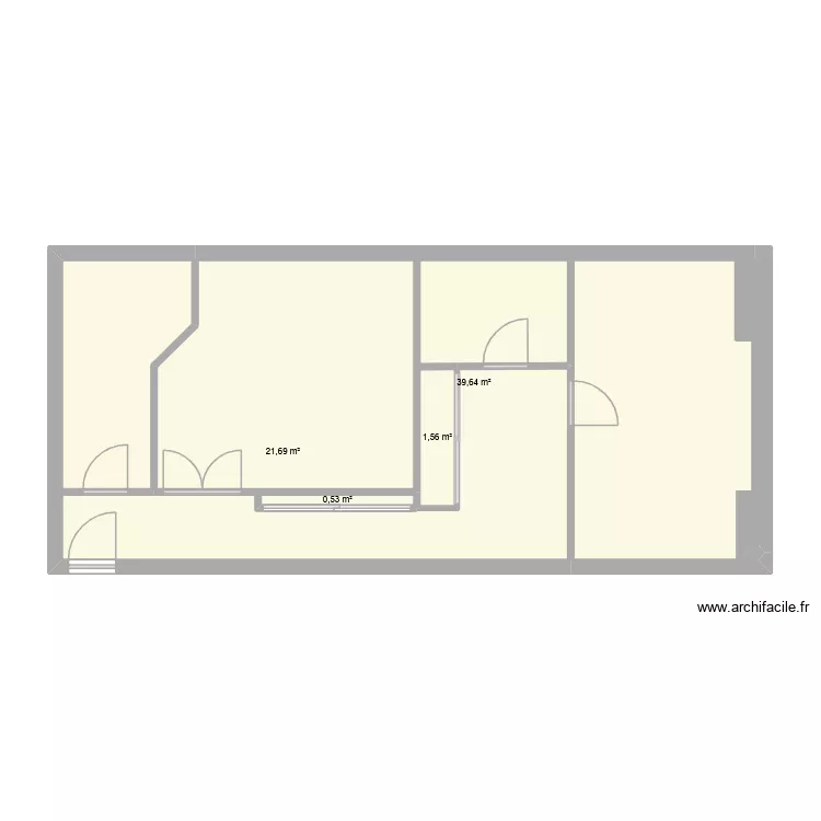 plan appart. Plan de 4 Pièces et 63 m²