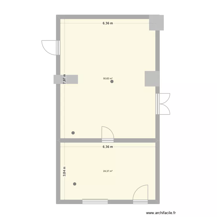 PROJET NIMES. Plan de 2  et 75 m²