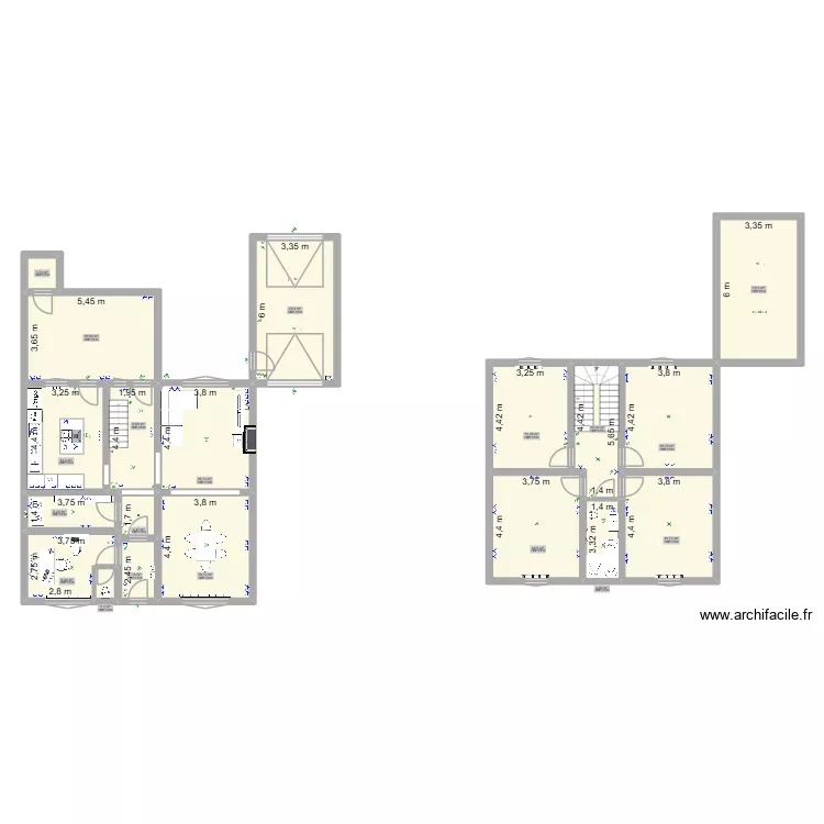 Agimont. Plan de 19 pièces et 219 m²