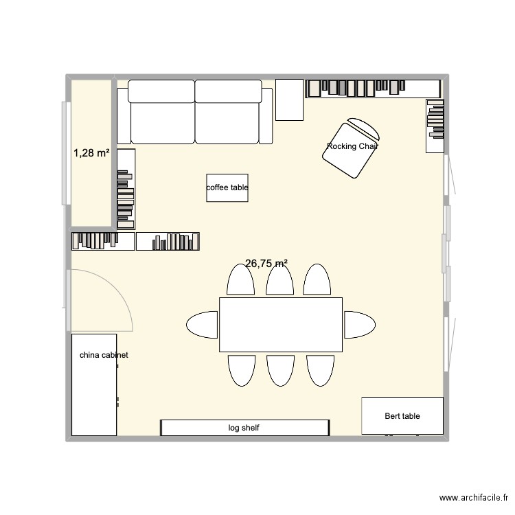 L/D - 05.15. Plan de 2 pièces et 28 m2