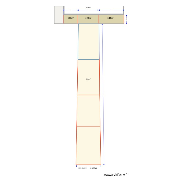 DECROCK. Plan de 7 pièces et 111 m2