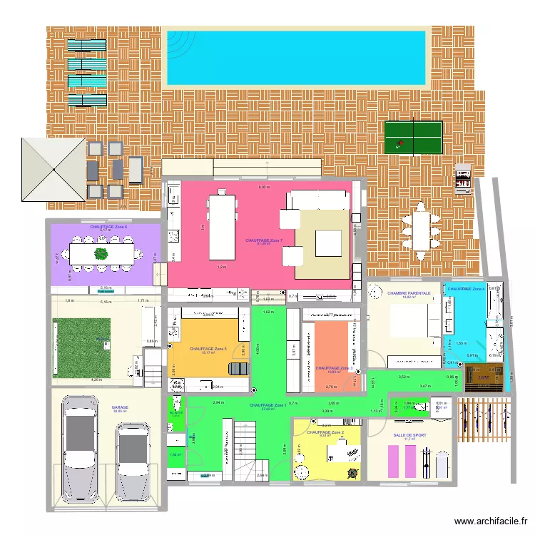 MAISON IA RDC 5.13 chauffage. Plan de MAISON IA RDC 5.13 chauffage. Plan de
