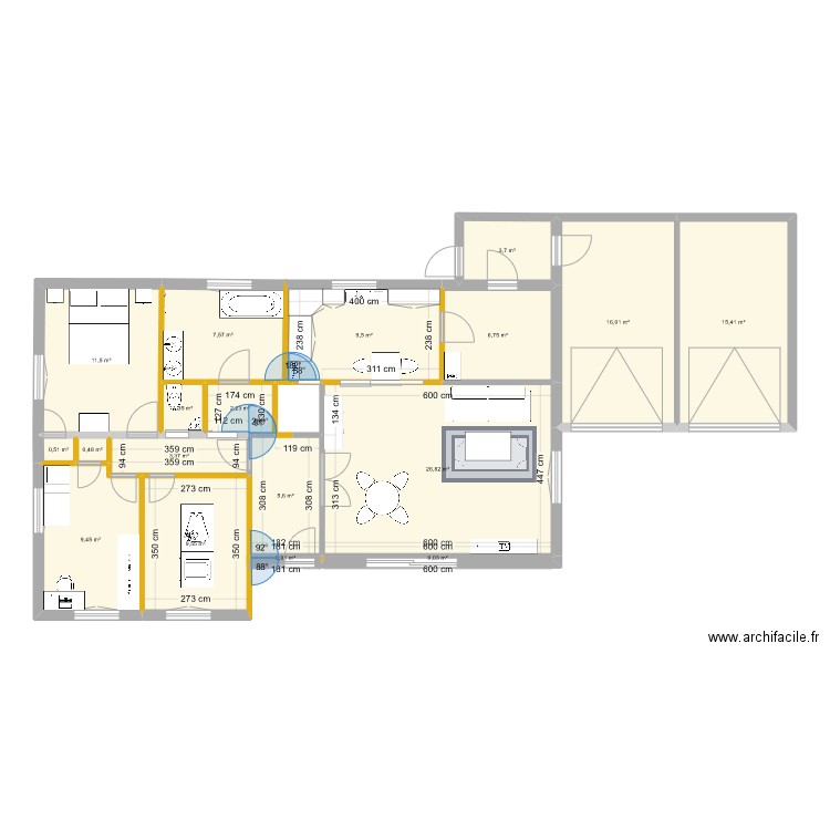 Maison. Plan de 0 pièce et 0 m2