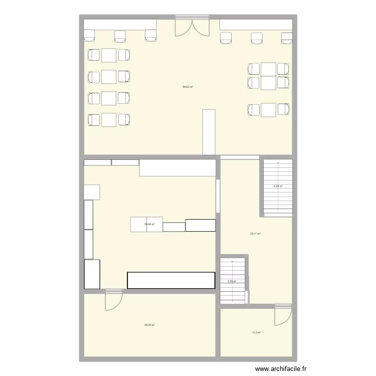 pokeshop plan. Plan de 7 Pièces et 235 m²