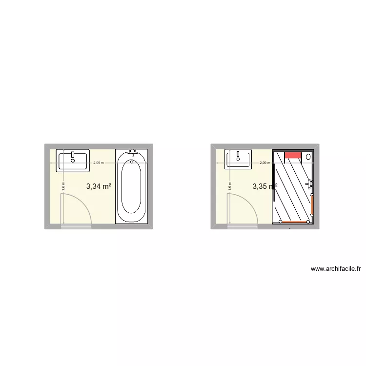 plan lucien. Plan de 2  et 7 m²