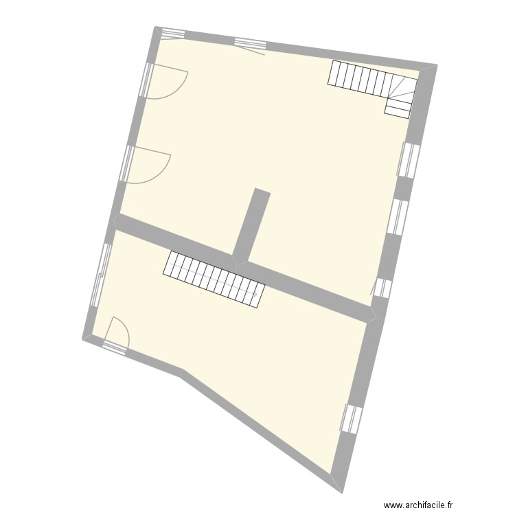 Mey RC vide. Plan de 2 pièces et 93 m2