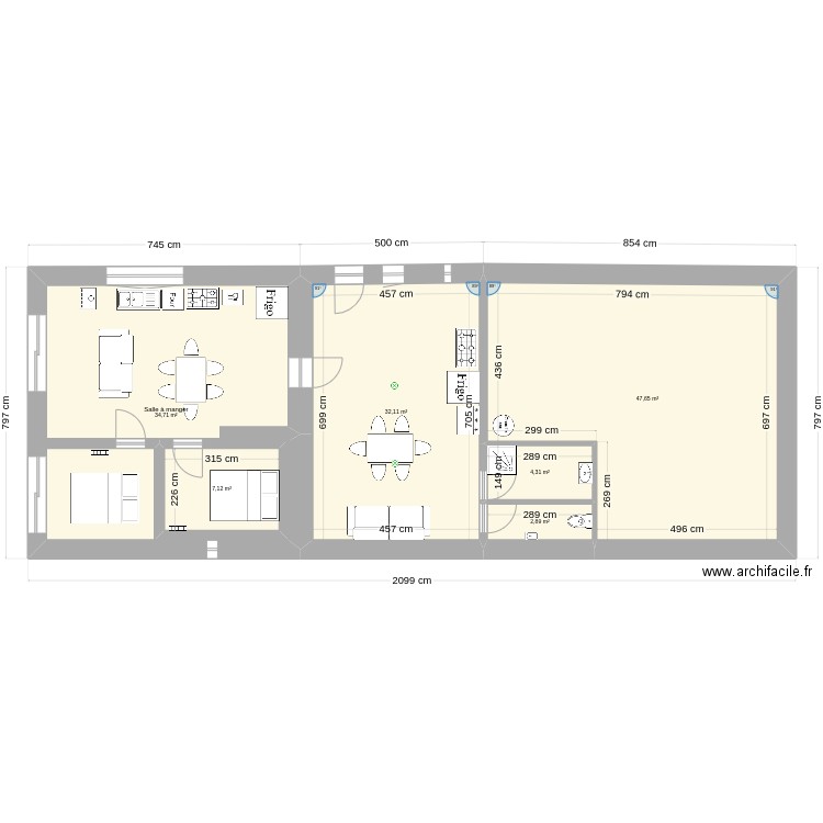 Plan rdc nicobayles V1. Plan de 0 pièce et 0 m2