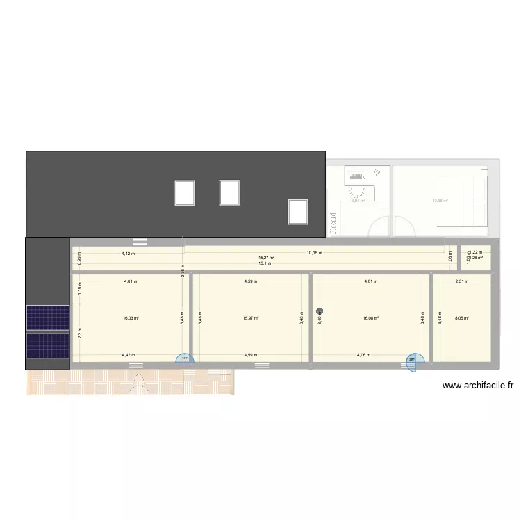Projet au 08/07/26. Plan de 13 et 194 m² Projet au 08/07/26. Plan de 13 et 194 m²