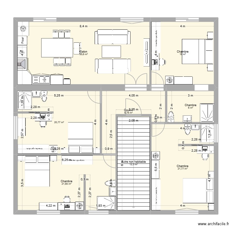 Maison de l'hopital v2 (modif rdc). Plan de 17 pièces et 282 m2