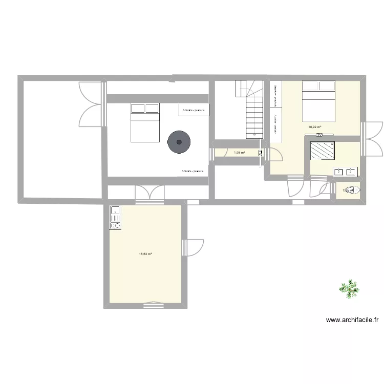 biouriere. Plan de 4 pièces et 38 m² biouriere. Plan de 4 pièces et 38 m²