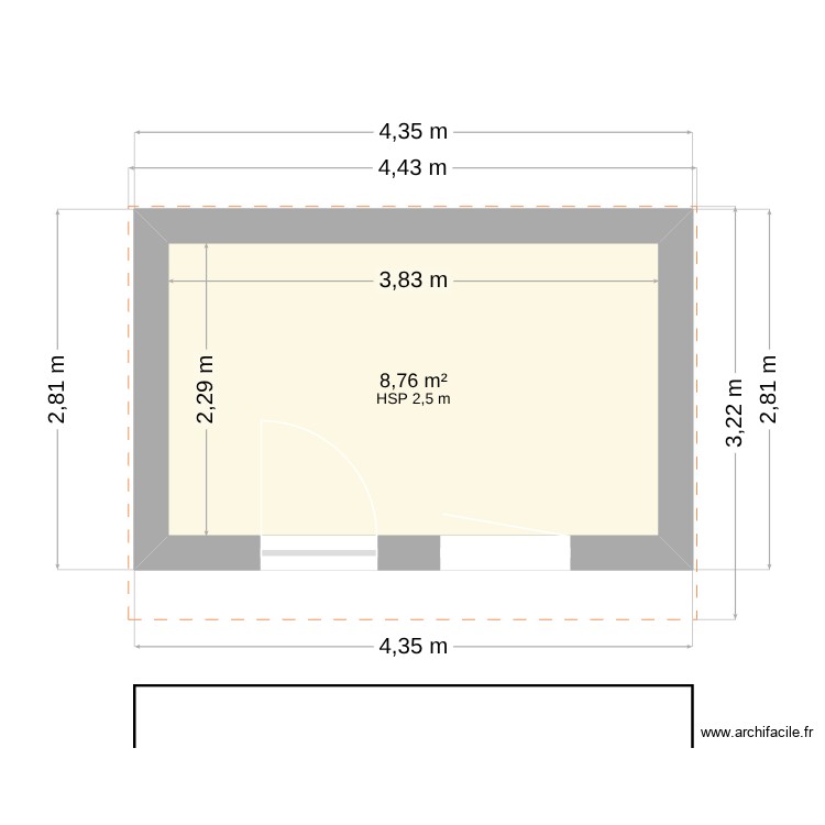 chambre. Plan de 0 pièce et 0 m2