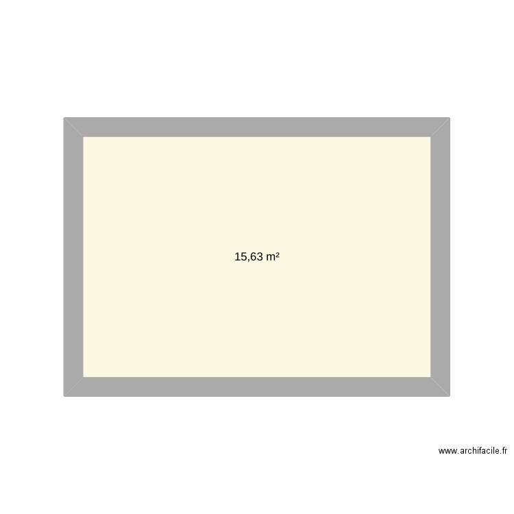 chambre. Plan de 1 pièce et 16 m2