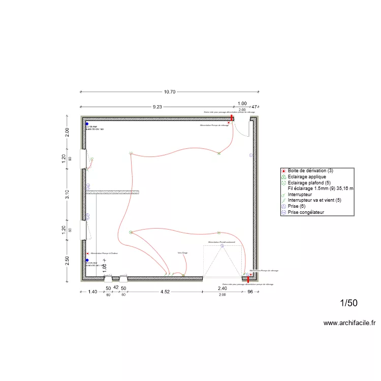 ROUXEL - PLENEUF - SOUS SOL. Plan de 