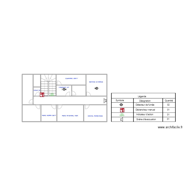  AKWA ETAGE1 inc ex. Plan de 13 pièces et 49 m2