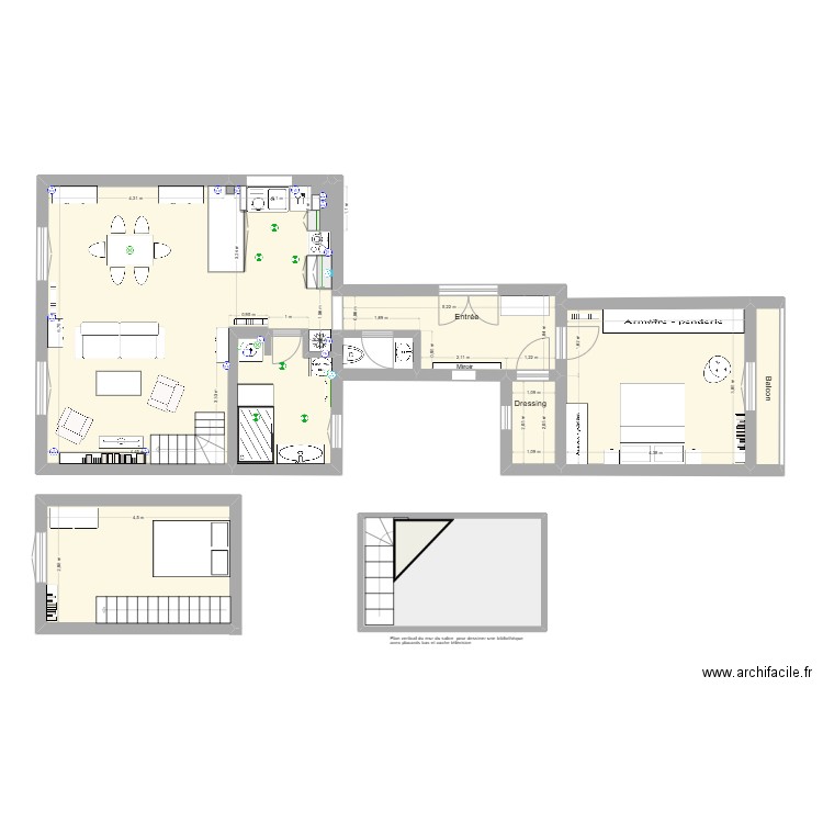31 août. Plan de 9 pièces et 101 m2