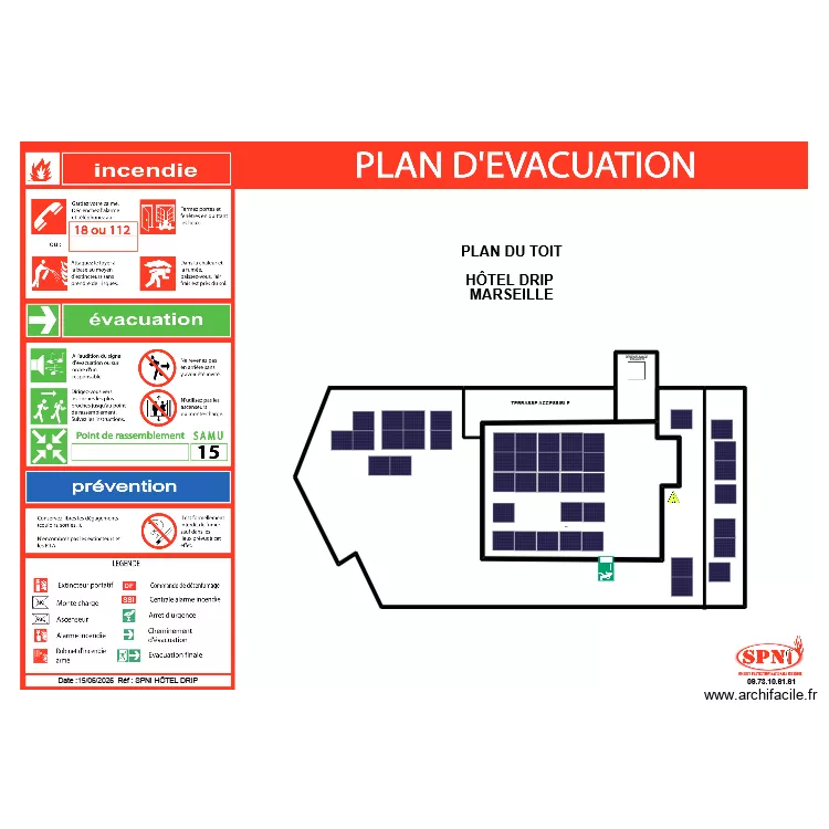 PLAN TOITURE DRIP HOTEL. Plan de 2 et 354 m² PLAN TOITURE DRIP HOTEL. Plan de 2 et 354 m²
