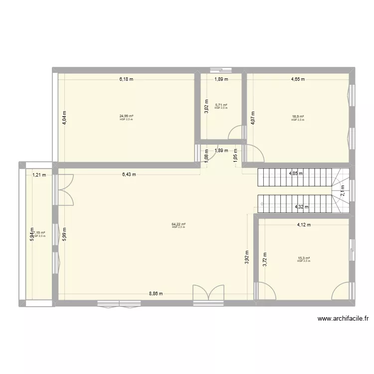 PLAN REZ DE CHAUSSEE. Plan de 6 Pièces et 136 m² PLAN REZ DE CHAUSSEE. Plan de 6 Pièces et 136 m²