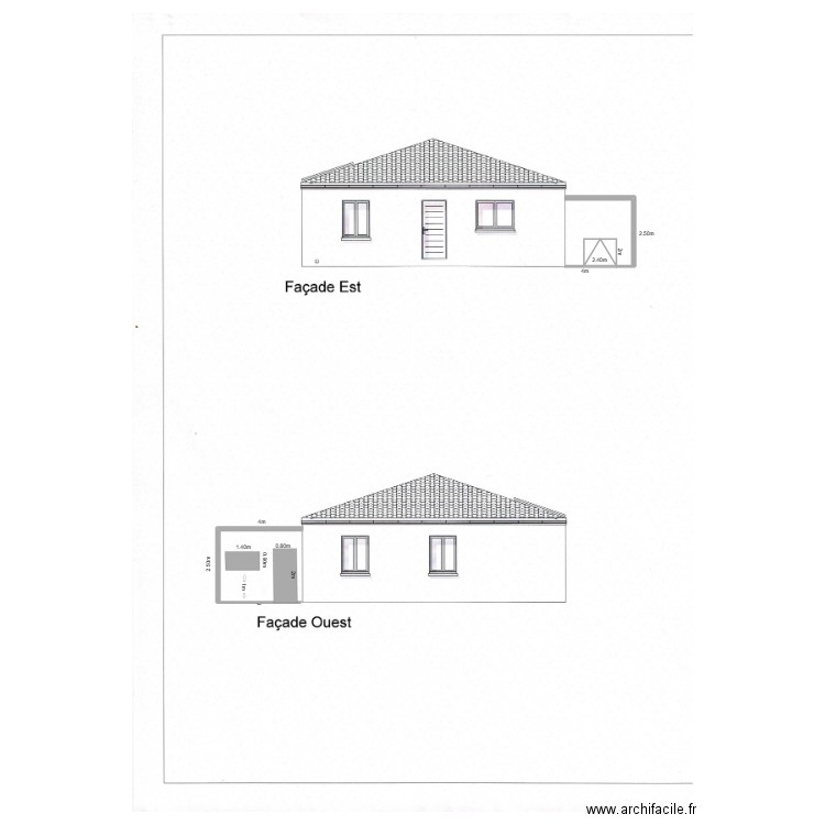 vue de face entrée. Plan de 0 pièce et 0 m2