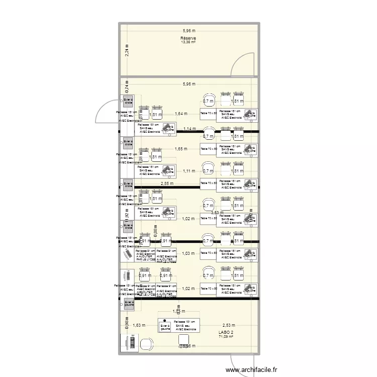 Labo 2 (TP) Vdef5. Plan de 2 et 84 m² Labo 2 (TP) Vdef5. Plan de 2 et 84 m²