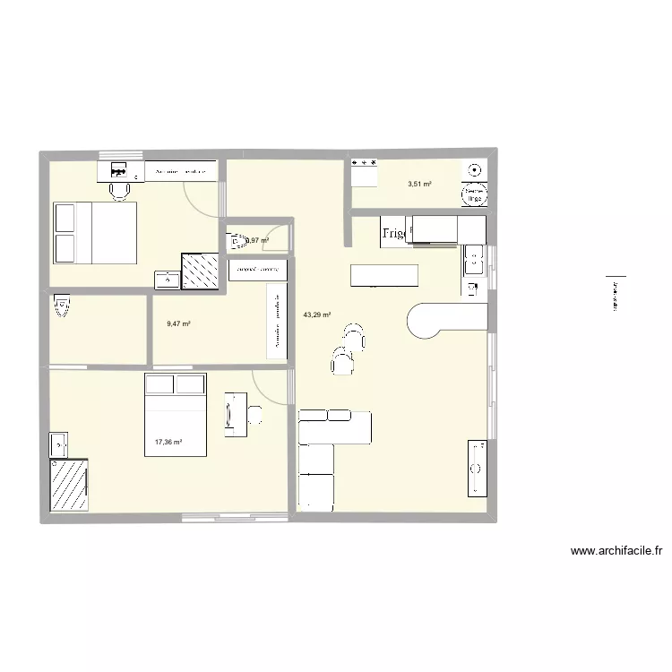 RP LA CHAUMI&Egrave;RE . Plan de 