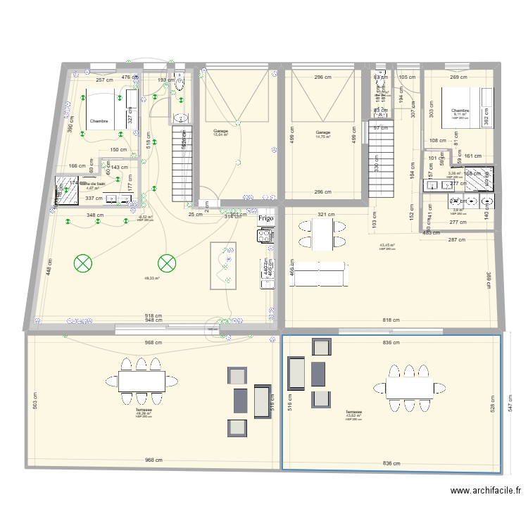 plan Dolus sans cote . Plan de 22 pièces et 526 m2