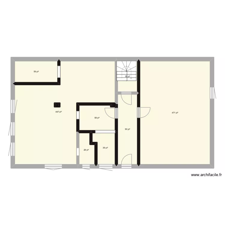 DÉOM sous-sol A. Plan de 10 Pièces et 115 m² DÉOM sous-sol A. Plan de 10 Pièces et 115 m²