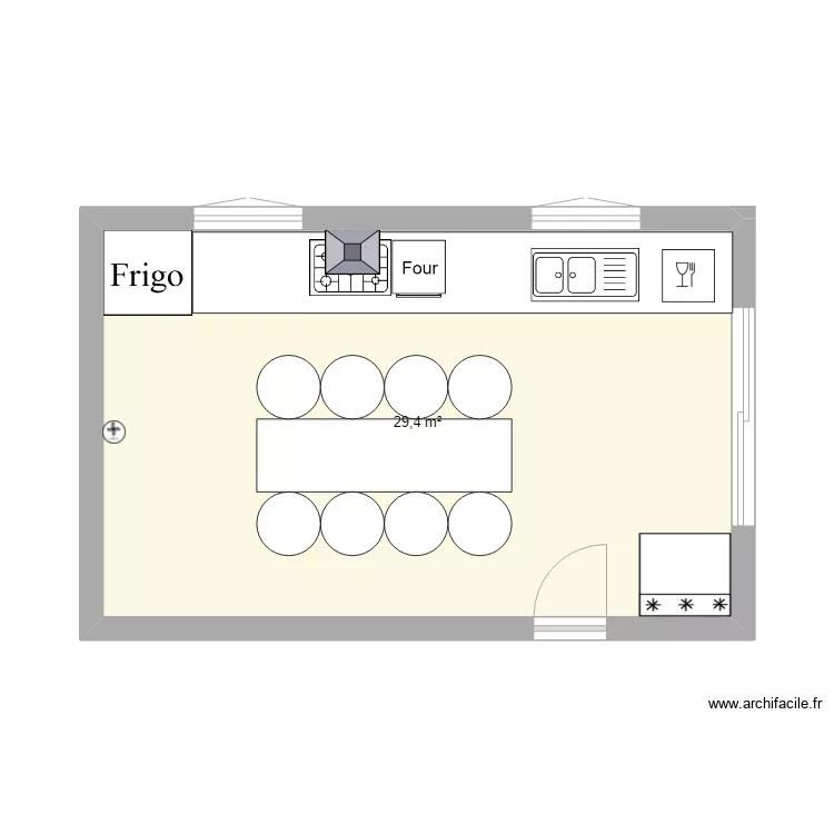 cuisine. Plan de 