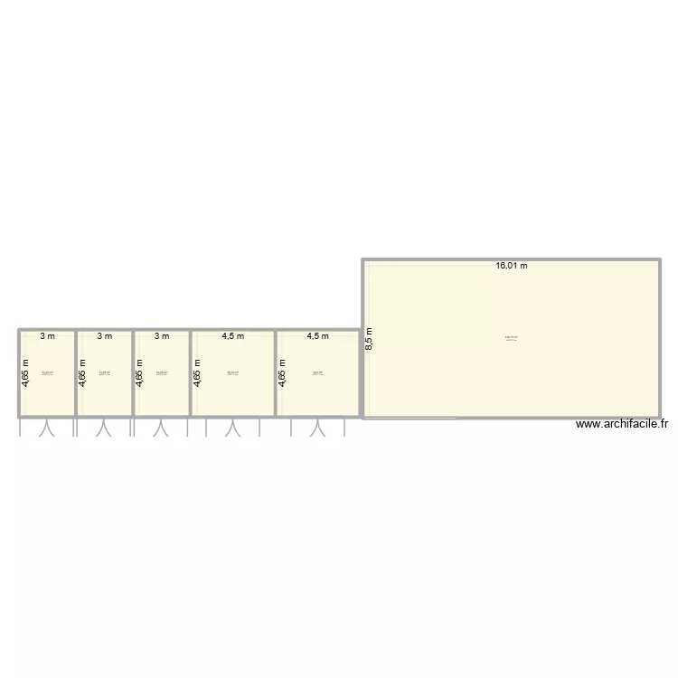 Ron8 ext&eacute;rieur. Plan de 6  et 220 m²