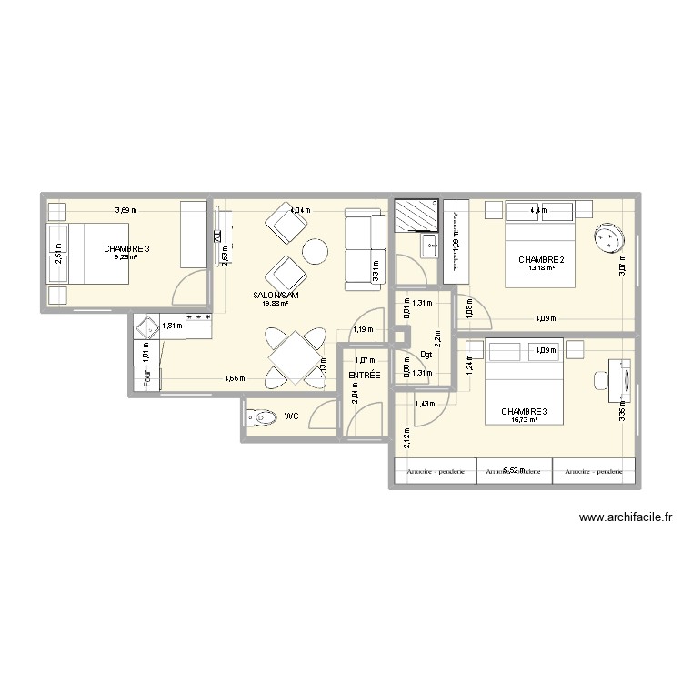 Appartement 4p Muriel Desplat-2. Plan de 0 pièce et 0 m2 Appartement 4p Muriel Desplat-2. Plan de 0 pièce et 0 m2