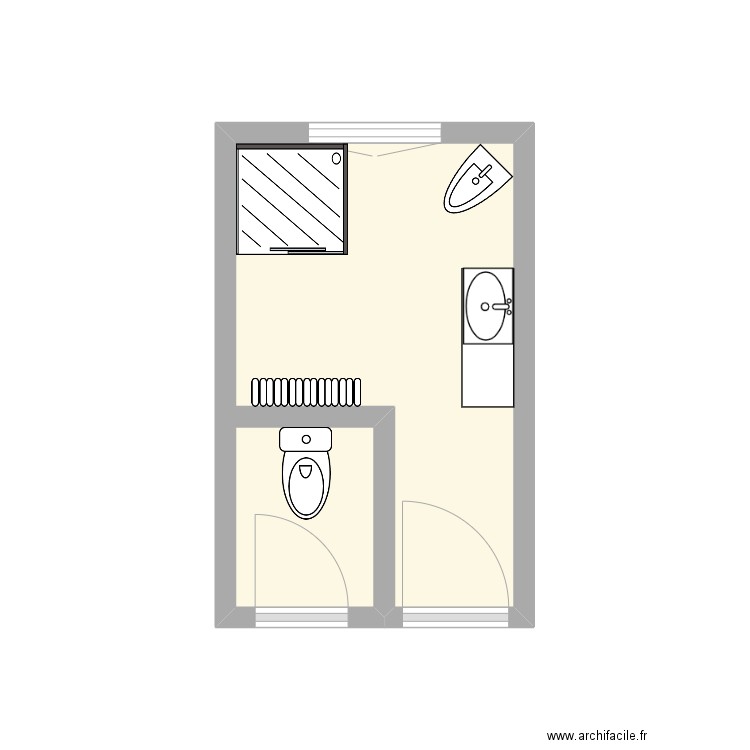 COLLET. Plan de 1 pièce et 7 m2