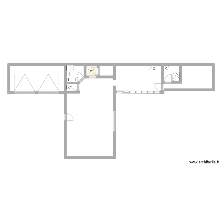 Saint Denis. Plan de 1 pièce et 1 m2