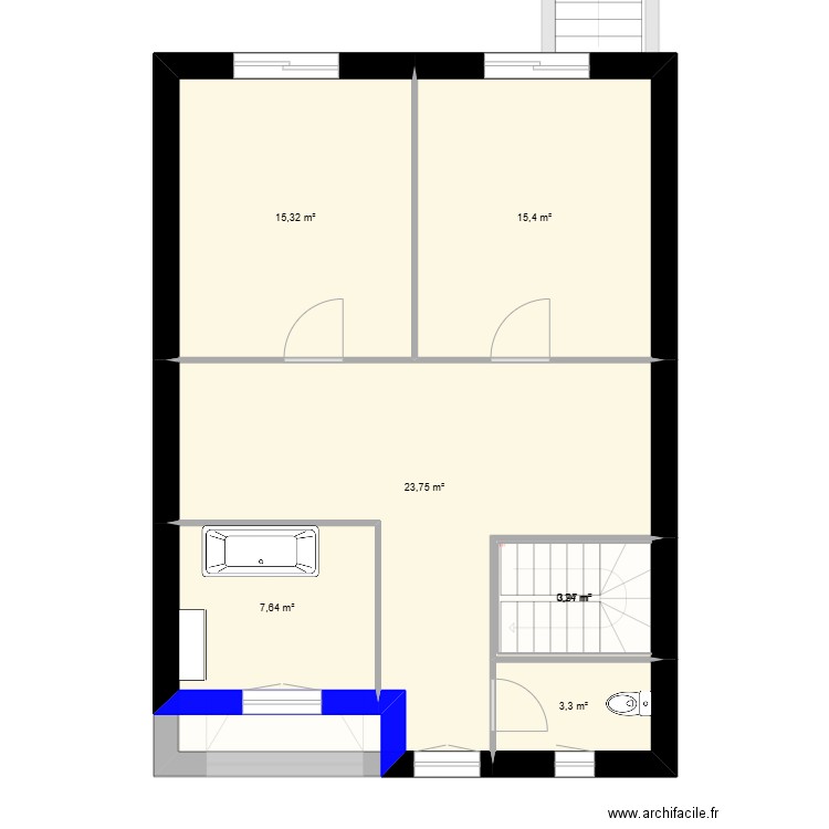 CAUCHIN  VAUJOURS . Plan de 22 pièces et 302 m2