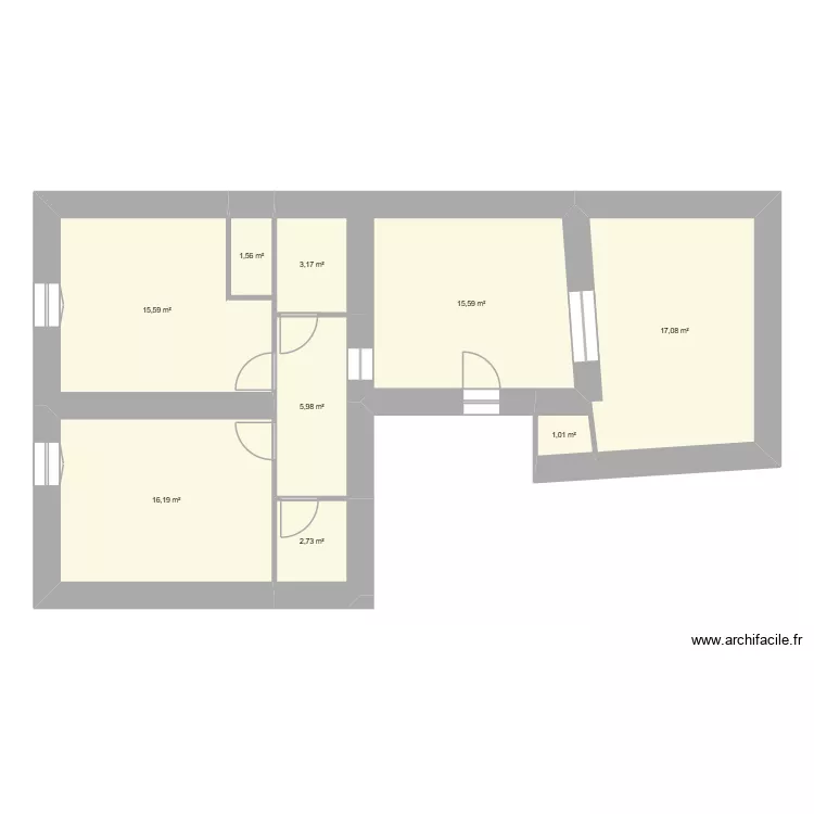 APPART 2. Plan de 9  et 79 m²