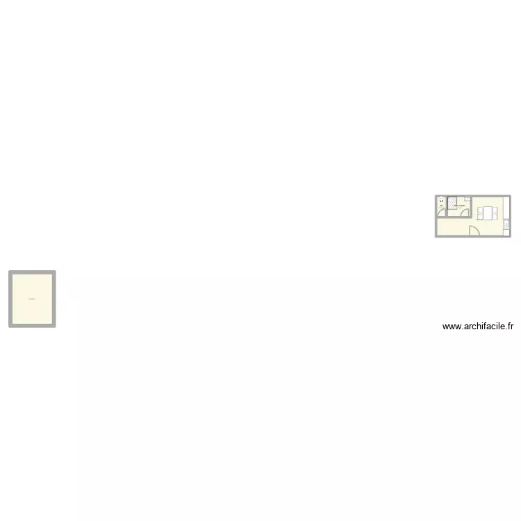 salle personnel. Plan de 4 Pièces et 43 m²