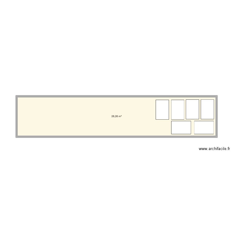 Simulation. Plan de 1 pièce et 28 m2