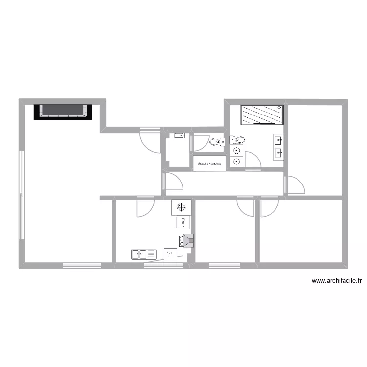 christine/uccle. Plan de 9 pièces et 91 m²