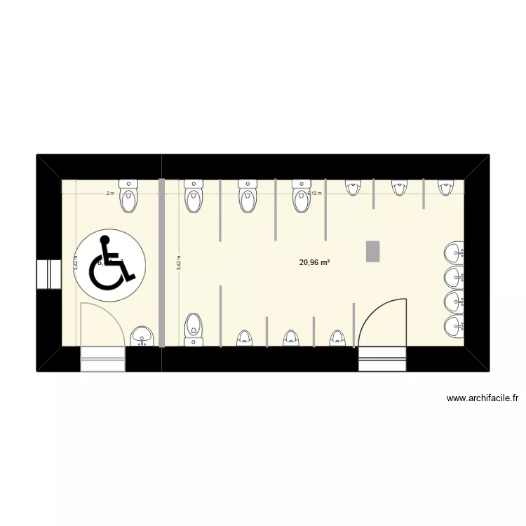 WC GAMBETTA GARCON 1. Plan de 14 et 315 m² WC GAMBETTA GARCON 1. Plan de 14 et 315 m²