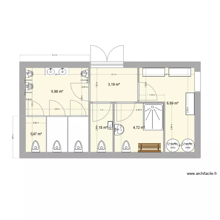 cuisine. Plan de 6 et 24 m² cuisine. Plan de 6 et 24 m²