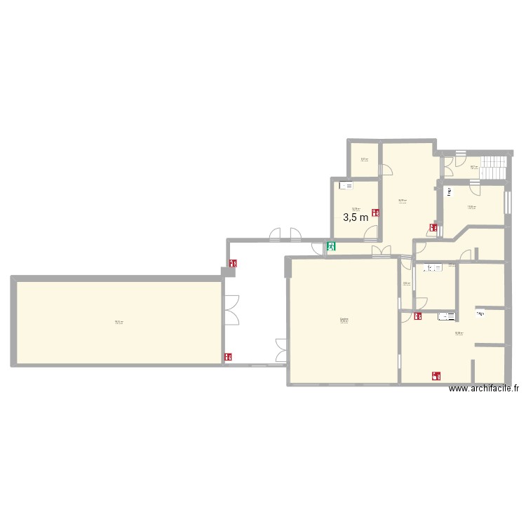 MFR plan/étagere/rez-de-jardin. Plan de 49 pièces et 1102 m2