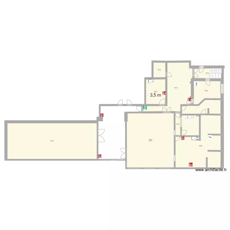 MFR plan/&eacute;tagere/rez-de-jardin. Plan de 0 pièce et 0 m2