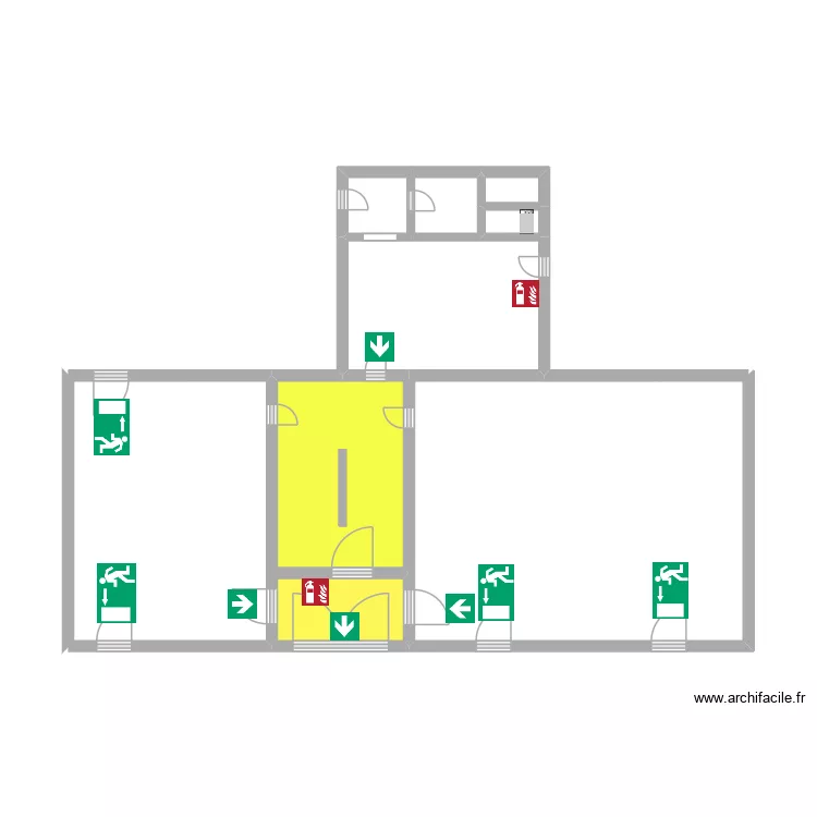 stage. Plan de 9  et 44 m²
