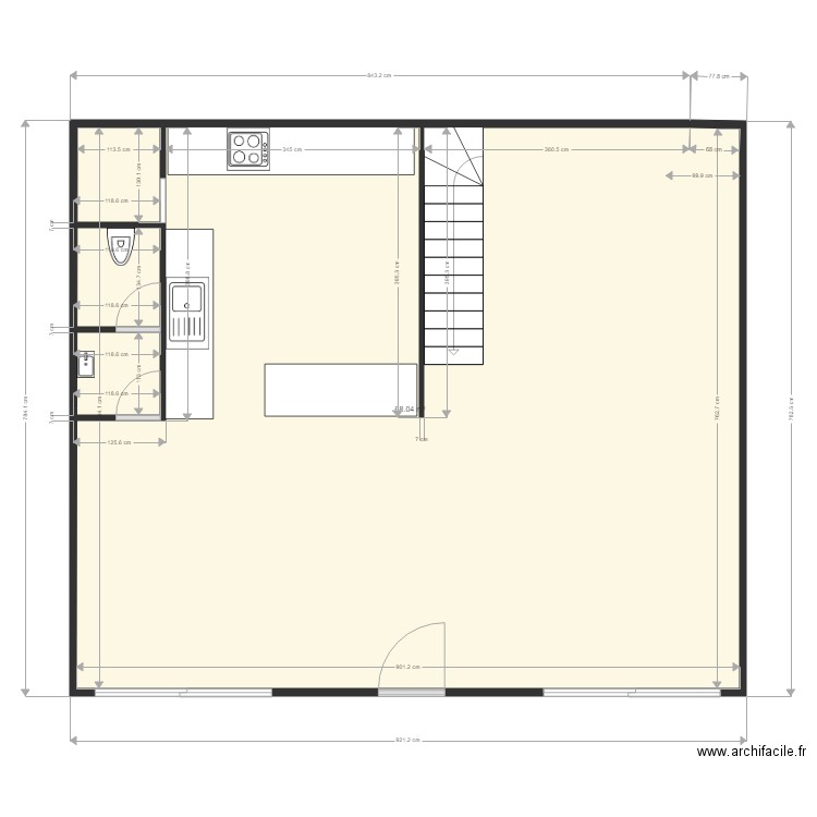 Plan Nourrit. Plan de 5 pièces et 135 m2